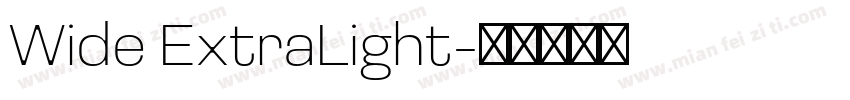 Wide ExtraLight字体转换